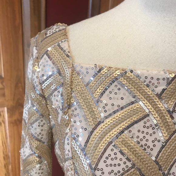 Marciano Gold & Silver Sequins Dress - Picture 4 of 9